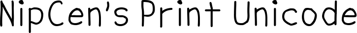 NipCen's Print Unicode Font
