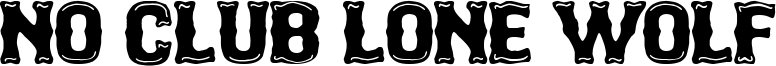 No Club Lone Wolf Font