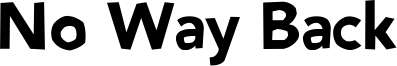 No Way Back Font