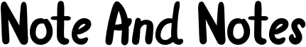 Note And Notes Font