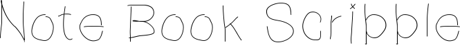 Note Book Scribble Font