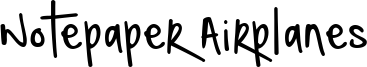 Notepaper Airplanes Font