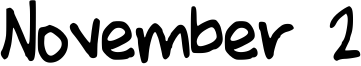 November 2 Font