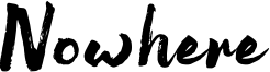 Nowhere Font