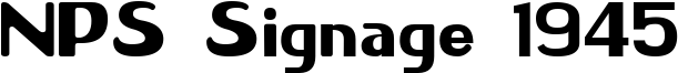 NPS Signage 1945 Font