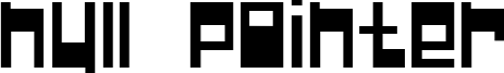 Null Pointer Font