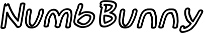 NumbBunnyBkOutIta.otf