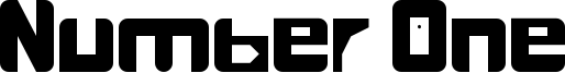 Number One Font