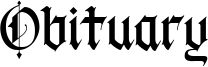 Obituary Font