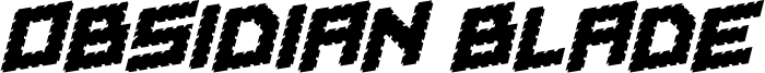 Obsidian Blade Font