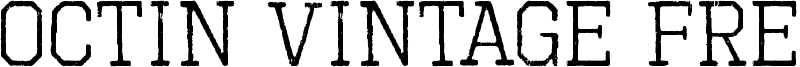 Octin Vintage Free Font