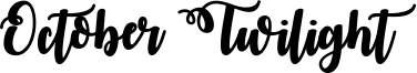 October Twilight Font