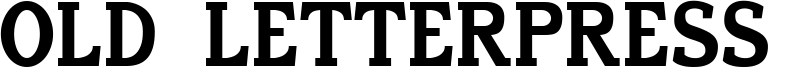 Old Letterpress Type Font