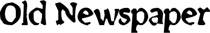 Old Newspaper Font