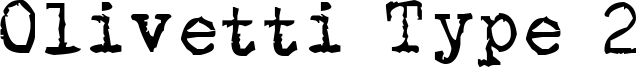 Olivetti Type 2 Font