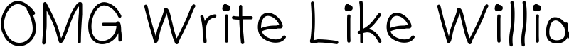 OMG Write Like William Font