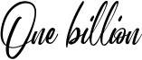 One billion Font