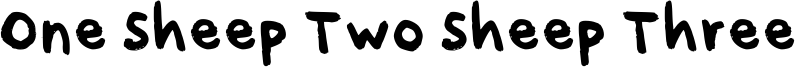 One Sheep Two Sheep Three Font