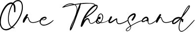 One Thousand Font