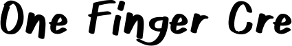 One Finger Cre Font