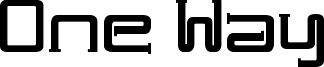 One Way Font