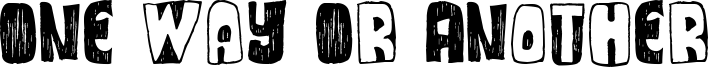 One Way Or Another Font