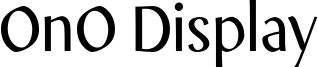 OnO Display Font