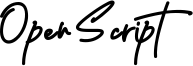 Open Script Font