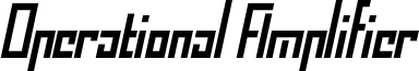 Operational Amplifier Font