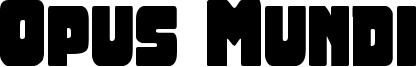 Opus Mundi Font