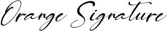 Orange Signature Font