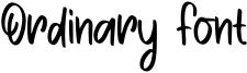 Ordinary Font Font