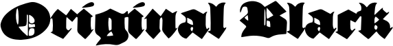 Original Black Font