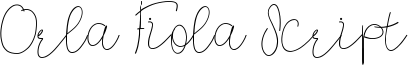 Orla Fiola Script Font