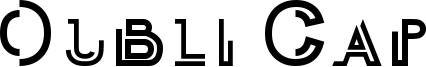 Oubli Cap Font
