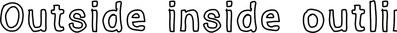 Outside inside outline Font
