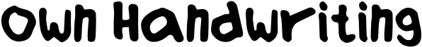 Own Handwriting Font