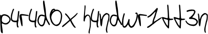 p4r4d0x h4ndwr1tt3n Font
