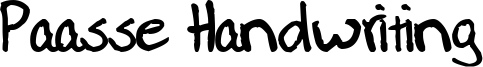 Paasse Handwriting Font