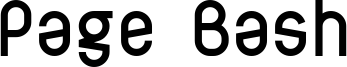 Page Bash Font