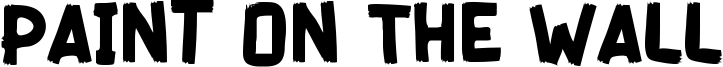 Paint On The Wall Font