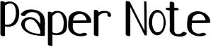Paper Note Font