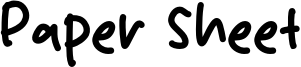 Paper Sheet Font