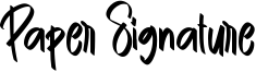 Paper Signature Font