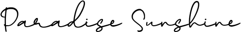 Paradise Sunshine Font