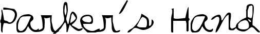 Parker's Hand Font