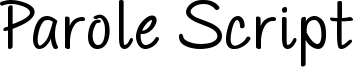 PAROLE Script Bold Demo.otf