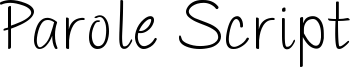 Parole Script Font
