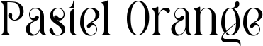 Pastel Orange Font