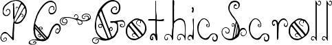 PC-GothicScroll Font